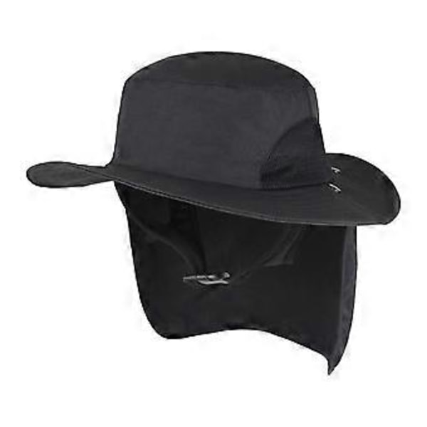 Surf Bucket Hatt Bredbrättad Solhatt Andningsbar Vuxen Unisex Fiskarhatt Portabelt Visir Fiskemössor för Camping Kajakpaddling Surfing Vandring Fiske (Svart)