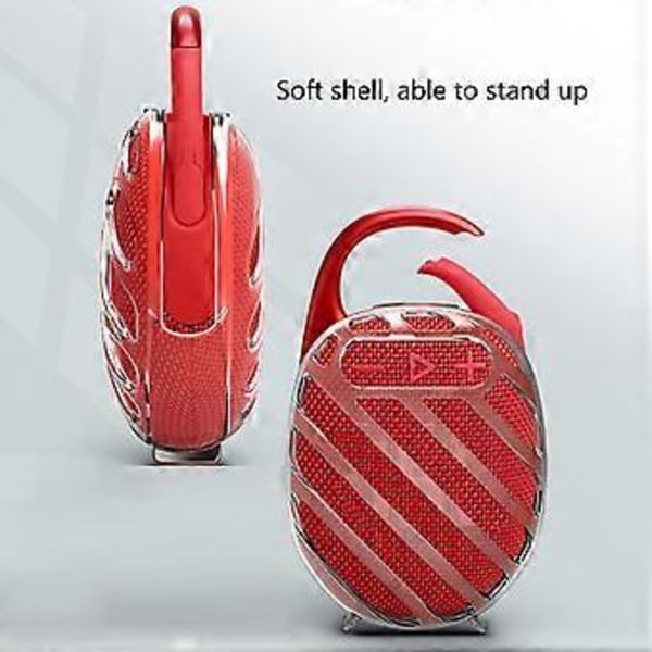Högkvalitativt skyddsfodral för CLIP 5 Bluetooth-kompatibla enheter, mjukt fodral som sitter tätt med enkel åtkomst, transparent transparent