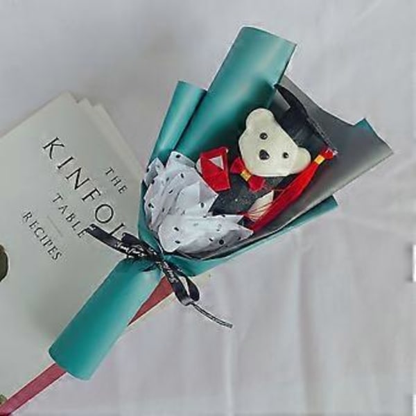 Valmistujaiskarhu Kimppu Söpö Pehmolelu Kimppu Valmistujaisjuhlien Koriste Ainutlaatuinen Valmistujaisaiheinen Lahja Lastentarhan Lukion Korkeakoulun Valmistuneille
