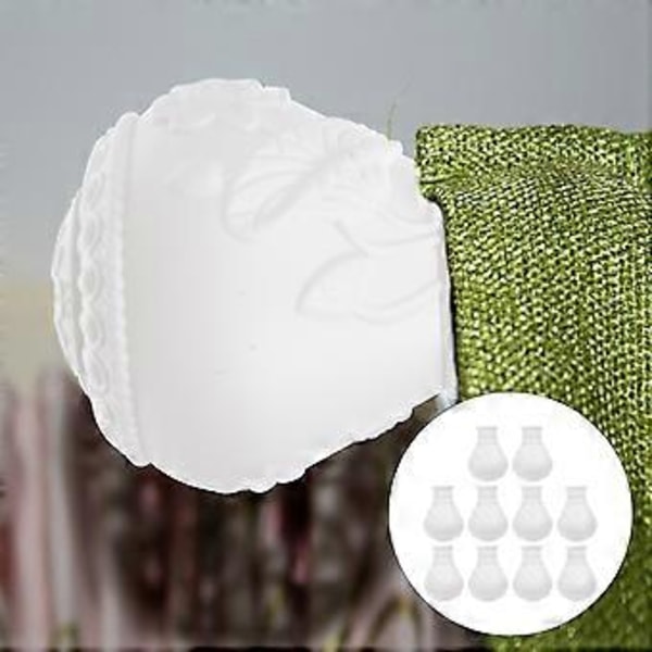 10 st Tak Draperier Romersk Stång Ändstycke Duschdraperistång Draperikåpa Gardinstångsändar