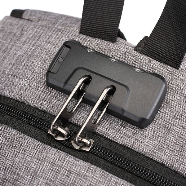 Stöldskyddsryggsäck, laptop, vattentät herrryggsäck med USB c