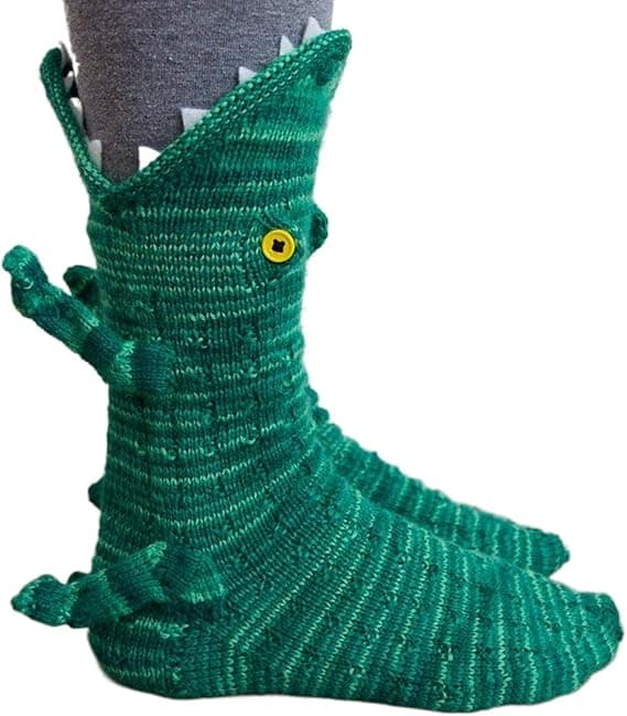 Djursockor, 3D-stickade dinosaursockor, söta plyschdjursockor, härlig present