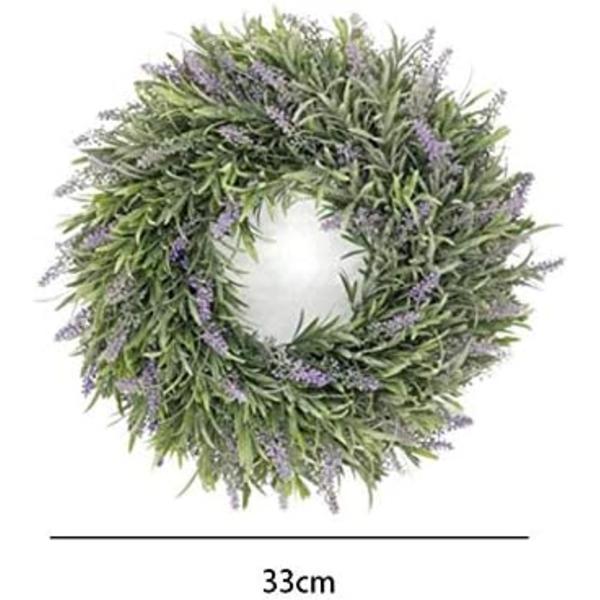 Konstgjord lavendelblomkrans lavendeldekoration dörrkrans