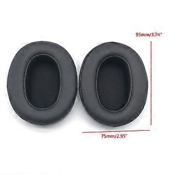 Öronkuddar i läder Svampöverdrag Öronkuddar för So-ny WH-XB900N Headset Reservdelar Mjuka att Bära Memory Foam Grå Gray