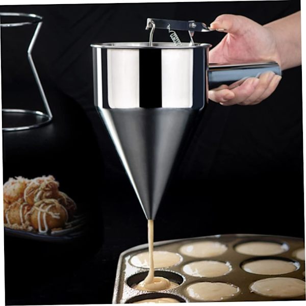 Rostfri Plunger Gran Spruce Octopus Balls Tratt Batter Dispenser