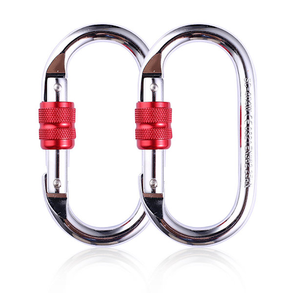 4-pack 25 KN Karabinerhakar, Skruvkarabiner för Camping utomhus