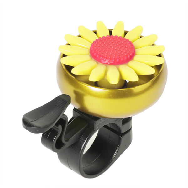 Gul - Barncykelklocka och Styrband Blommor Cykel