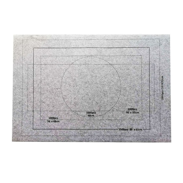 Grå puslespilsplade, 66 * 116 cm, bærbar puslespilsplade, puslespilsrulle p