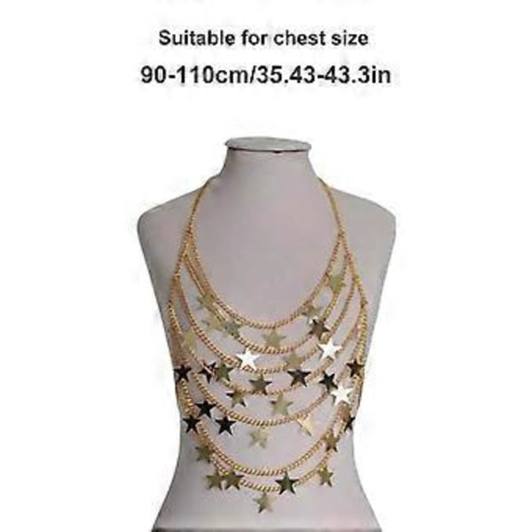 Bohemian Body Chains Tähti Metalliset Bikini Rintaketjut Rintaliiviketjut Yökerho Asusteet Korut Lahjat Naisille Tytöille