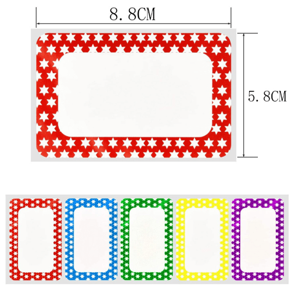300 stjerners klistremerker fargerik kant navnetikett klistremerke klistremerke