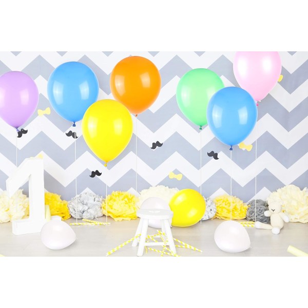 200 stk tykkede ballonger, ballonger i assorterte farger, lateksball
