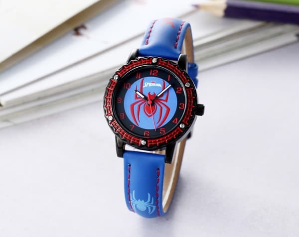 Spider-Man Tegneserie Gutter Student Anime Klokke, Barnebursdagsgave - Blå Stil B