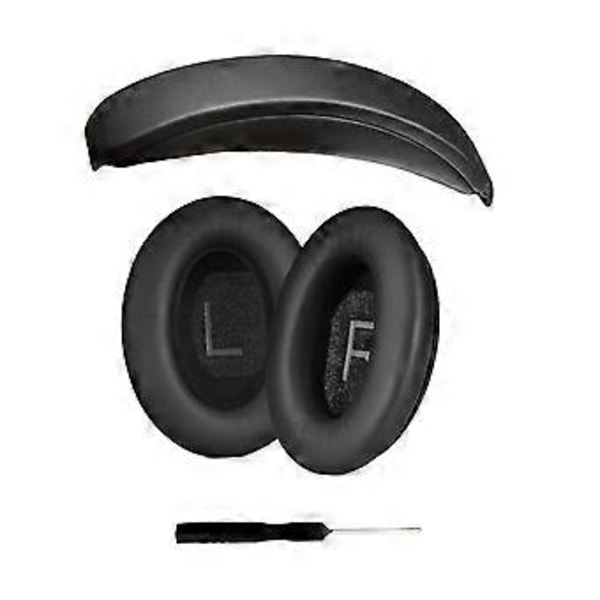 Udskiftningsørepuder til QC35 QC35II QC45 QCSE headsets, der giver øget komfort og lang levetid for hyppige brugere - Sort Black