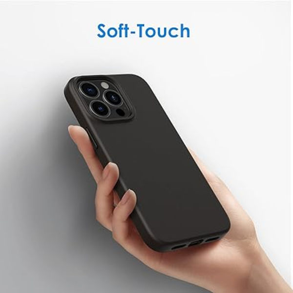 (Noir)Etui en silicone pour iPhone 13 Pro 6,1 pouces, étui de protection