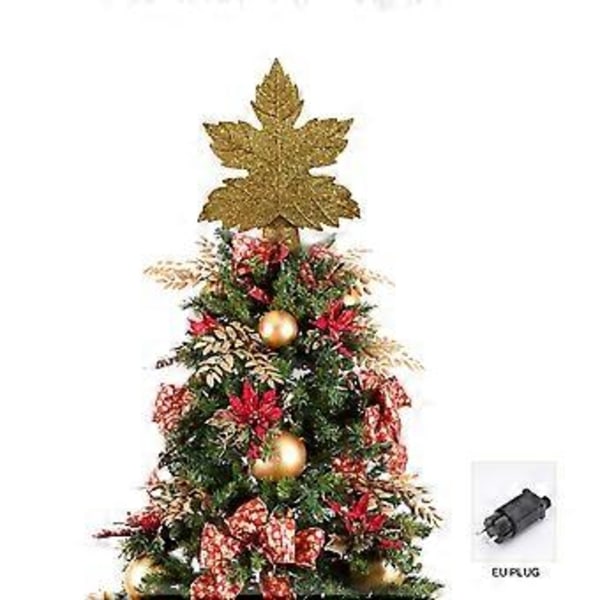 Julgran Gyllene Europeisk Standard Julgransstjärna Projektionslampa Jul LED Dekorativ Projektionslampa 25 * 24cm Material: ABS