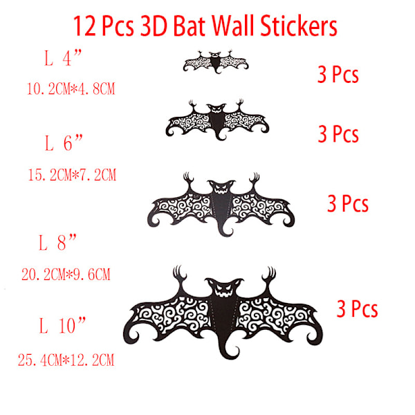 Halloween hulbat 3D stereo sort flagermus spøgelsesfestival fest sce