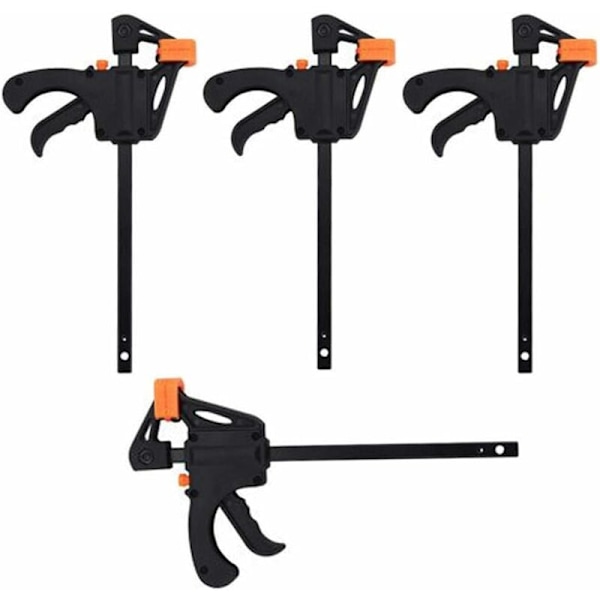 4 Pcs Clamp, 4 in Ratchet Bar Clamp, Quick Release Ratchet Hand,H