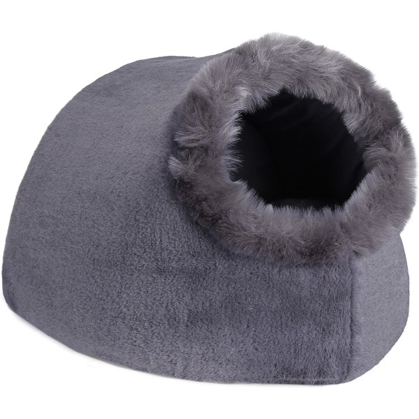 Koselig seng for små katter og hunder, iglo-seng, hule, pute, vaskbar