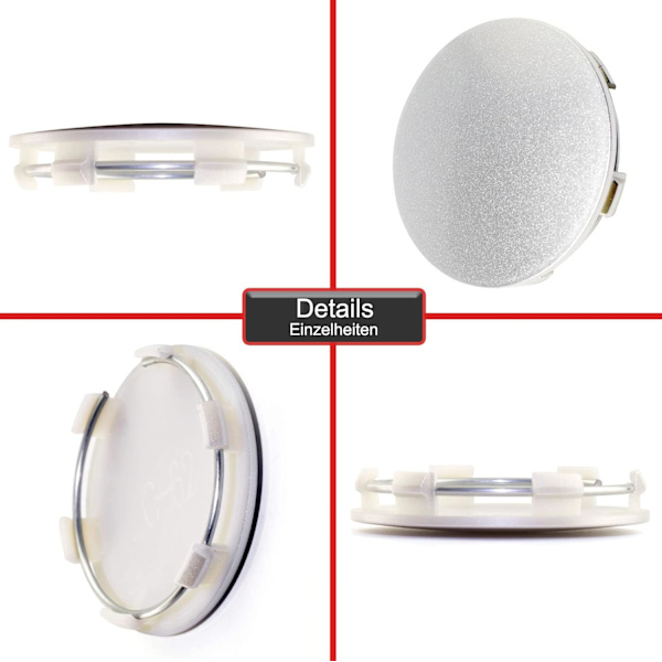 Sæt med 4 hjulkapsler ?: Front 65mm / Bag 60,5mm