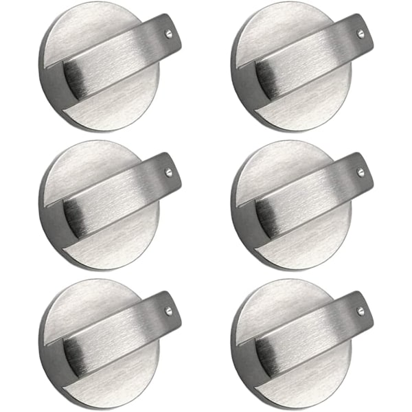 Feste hulldiameter 8 mm Sett med 4 sølv metallknapper for gasskomfyr