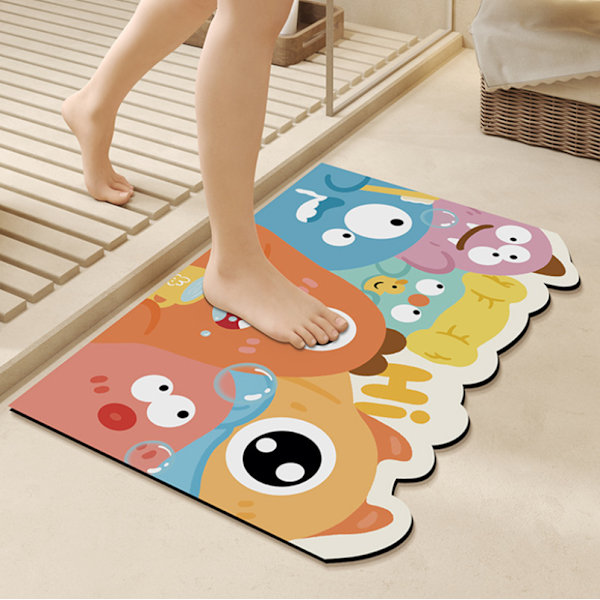 50 * 80cm tecknad söt monster badrum absorberande golvmatta, show