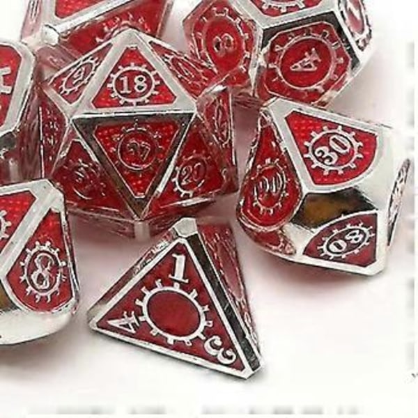 7 stk./pakke Polyhedral Zinklegering til Drageskæl DnD RPG Brætspil Terninger (11) 11