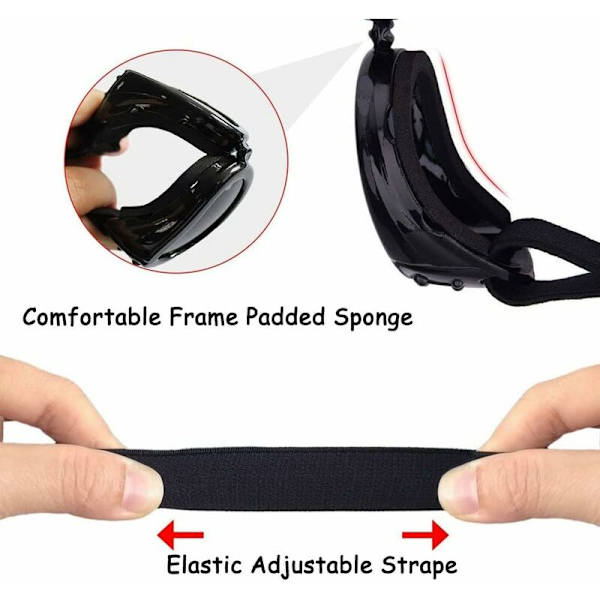 Fonepro 1 stk. Hunde Goggles, Justerbar Rem Kæledyr Solbriller, Hvalp