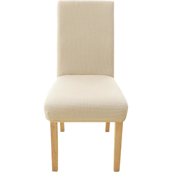 2 kappaletta，（valkoinen），Puinen venytys mikrokuitu Jacquard tuolinpäällinen