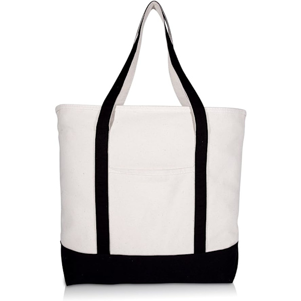Solid Bomullslerret Tote Bag 45*35+9