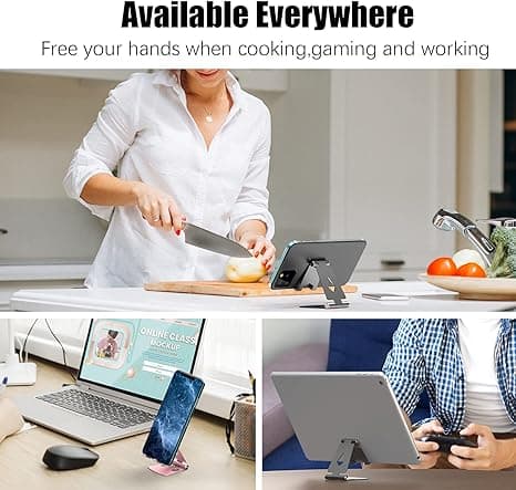 2-pack Mobiltelefonstativ för Vinkel Höjdjusterbart Skrivbord Robust Al