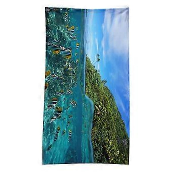 Mikrofiber Strandhåndklæde Super Let Farverigt Badehåndklæde Sandtæt Strandtæppe Multifunktionelt Håndklæde Til Rejser Svømmepøl 30x60 Tommer