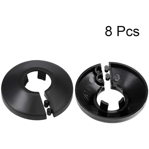 Noir 8 stk. 16mm Rørdekoration PP Roset til Radiator
