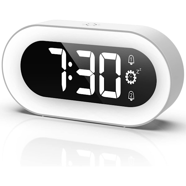 Digital väckarklocka, väckarklocka med ljus, LED nattlampa alarm
