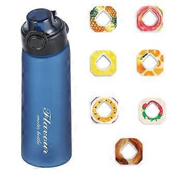 Vattenflaska med Smakpoddar, BPA-fria Dricksflaskor Smakpoddar Doftande Dark Blue