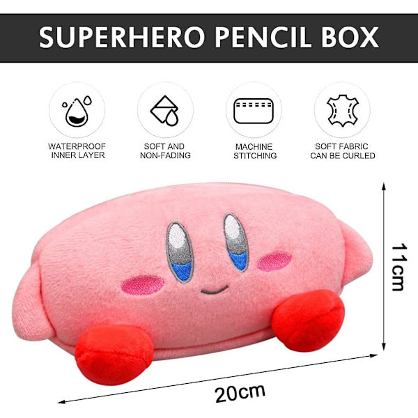Kirby kynäpussi, kynäpussi Kirby kangaskynäpussi lapsi Anime Pe