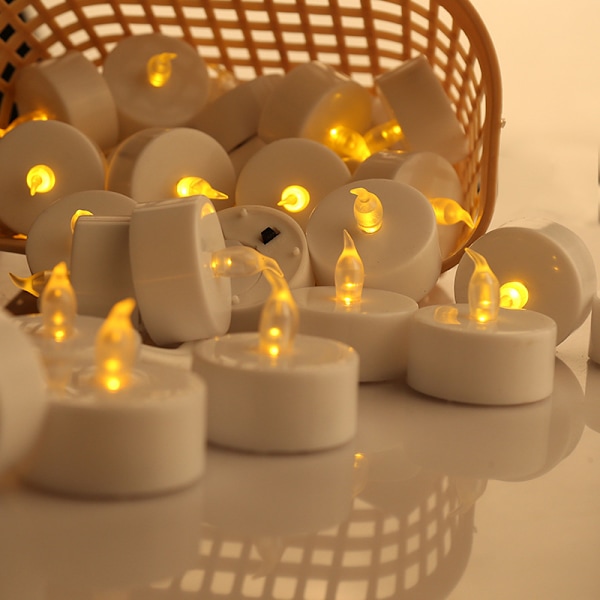 15 stk. batteridrevne LED-fyrfadslys med flammeeffekt - 100 timers batterilevetid