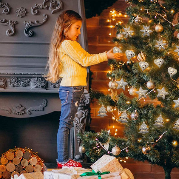 Batteridrivna ljusslingor, julsnöflingor, LED-gardin