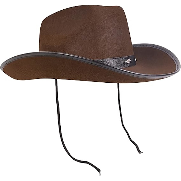 Cowboyhatt med glidelås, cowboyhatt for menn og kvinner, filtcowboy