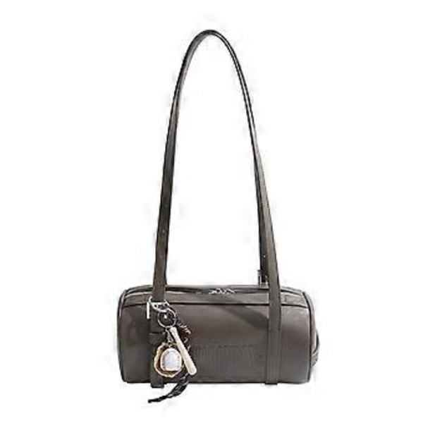 2025 Vinterkollektion Dame Cylinder Håndtaske Stilfuld PU Læder Skuldertaske Multifunktionel Crossbody Taske Grå Gray