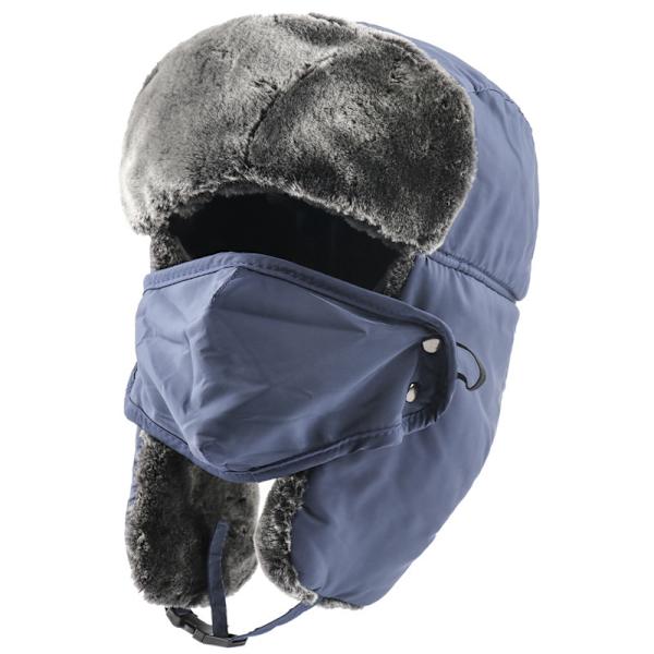 Vintermössor för kvinnor och män - Blå, Vintermössa Trappermössa Ushanka