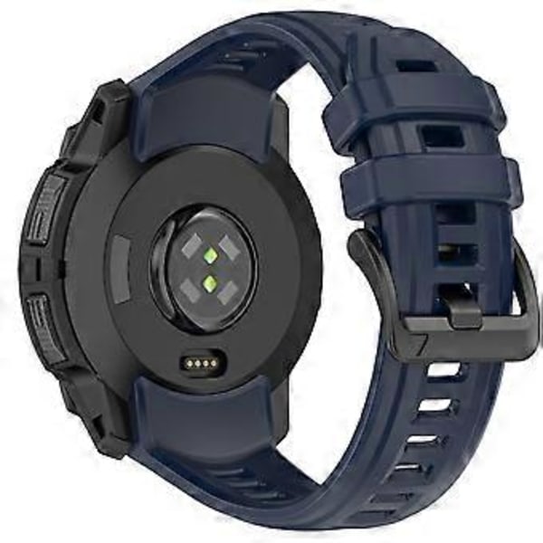 Til Garmin Instinct 3 45mm Urrem 22mm Silikone Udskiftningsrem Navy Blue