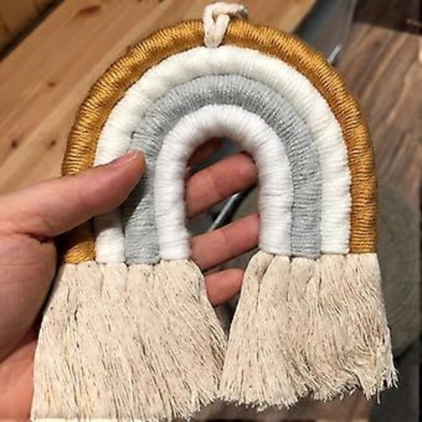 Sateenkaari seinäkoriste koristeellinen Boho-seinäkoriste syntymäpäiväjuhliin vauvanhuoneeseen lastentarhaan laajat sovellukset 4B025