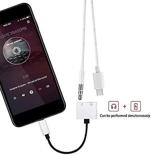 Usb C Hovedtelefon Adapter 2-i-1 Adapter 3,5 mm Hovedtelefonstik