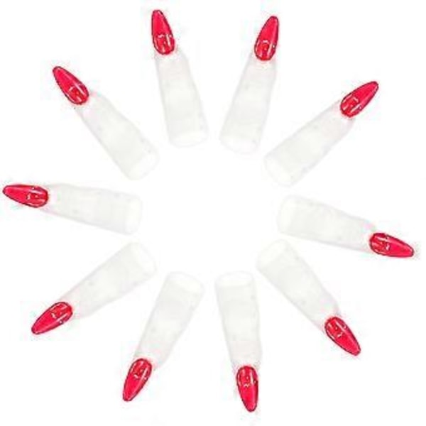 10 stk. Halloween Heksefinger Neglebeskyttere Prank Fake Fingre Selvlysende Kostume Rekvisitter