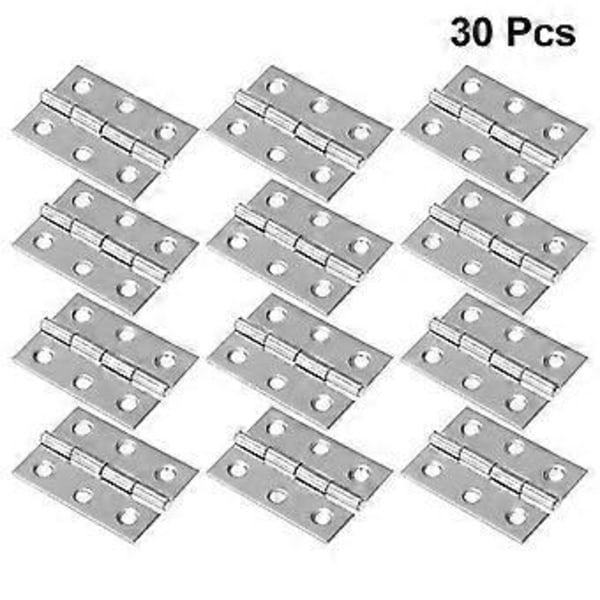 Ammattimainen äänetön sarana - Hiljainen toiminta, ruostumaton teräs, 4,6x3,1cm, 30 kpl, ihanteellinen oviin ja tee-se-itse-projekteihin