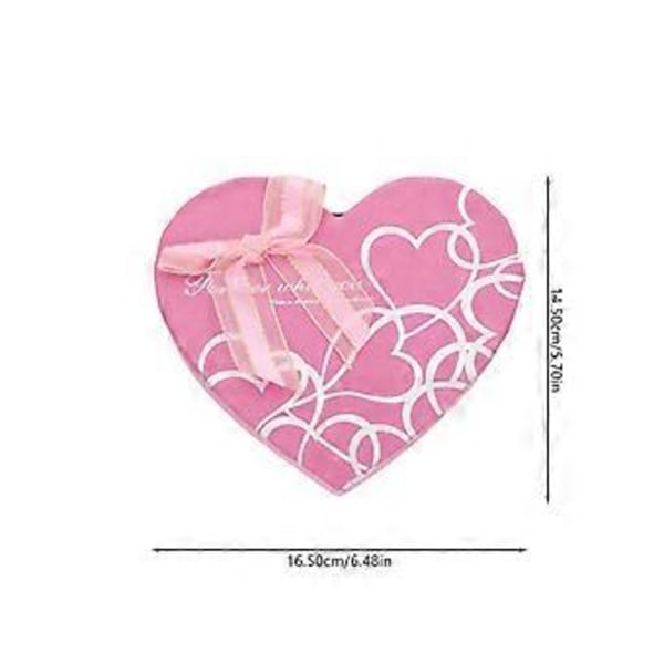 4 stk. Valentinsdag Hjerteformede Chokoladeæsker Kreative Gaveæsker Pink