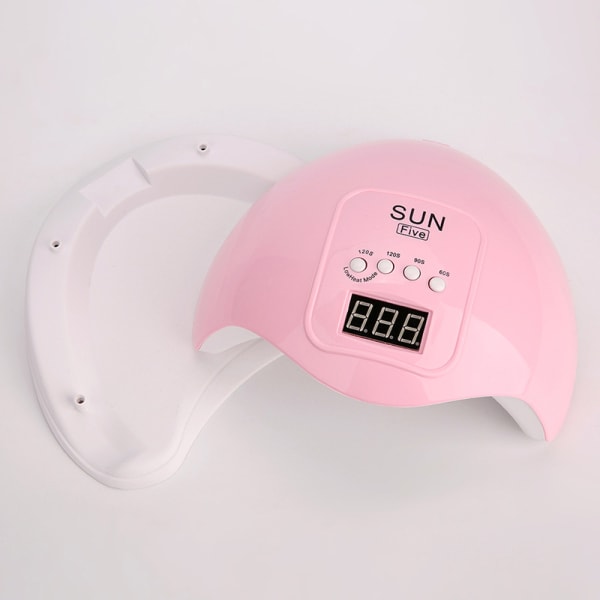 UV LED-gelnagellampa, 48W bärbar professionell automatisk nagel D