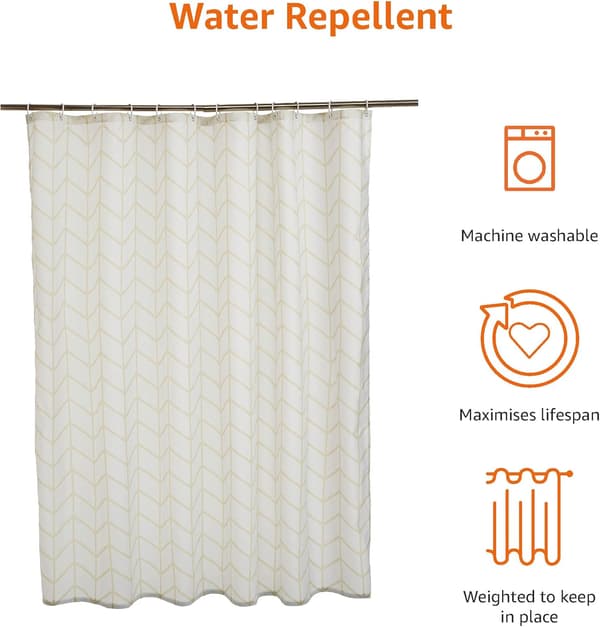 Polyester duschdraperi 180 x 180 cm