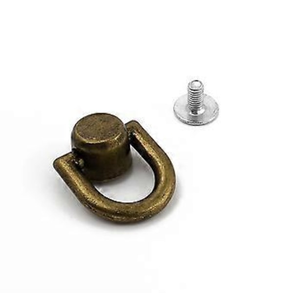 Gull D-ringer Stud for DIY Veskelaging og Personalisering Metall Roterbare Kulehodeknapper Enkel å Installere pistol svart gun black