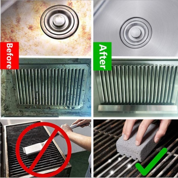 3 st rengöringsblock Grill rengöringstegel Block fläckar Gr
